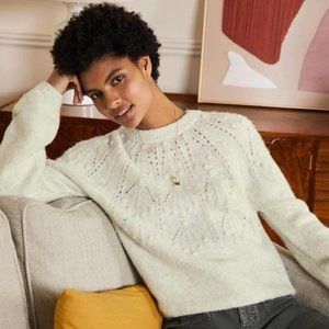 Boden Relaxed Cable Sweater, US 12, EUC